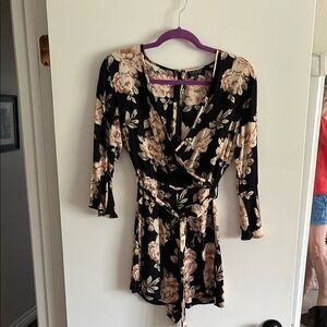 Topshop Black Floral Dress